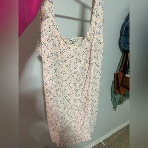 American Eagle Outfitters Pink Floral Midi Dress